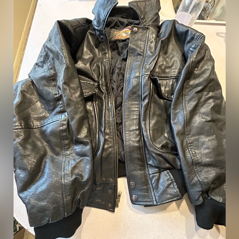 vintage leather jacket